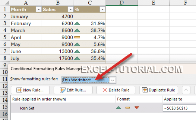 Icons With Conditional Formatting In Excel