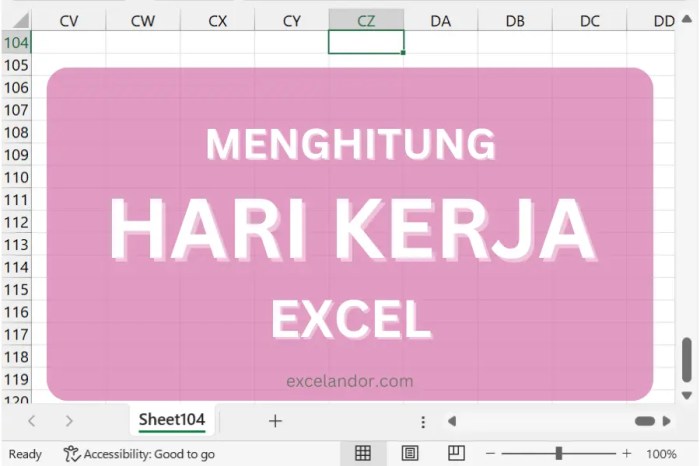 Fungsi Workday di Excel untuk Menghitung Hari Kerja