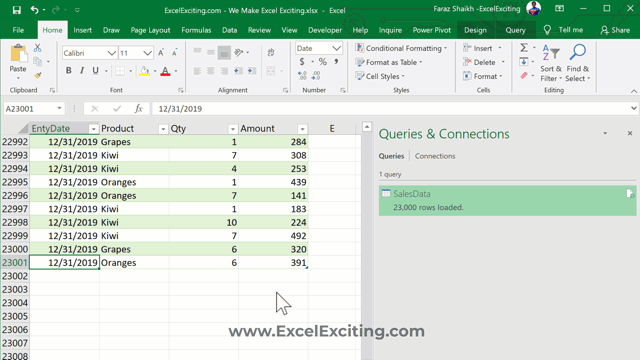 Refresh Power Query OneDrive Excel Data