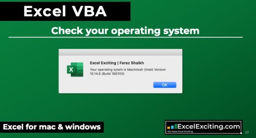 How to check your operating system using VBA