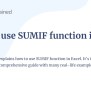 How To Use The SUMIF Function: A Beginner's Guide To Excel Mastery