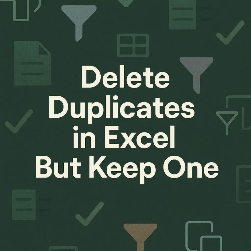 How To Delete Duplicates In Excel But Keep One 5 Simple Ways Excel Insider - Download Professional Light Art | 8K