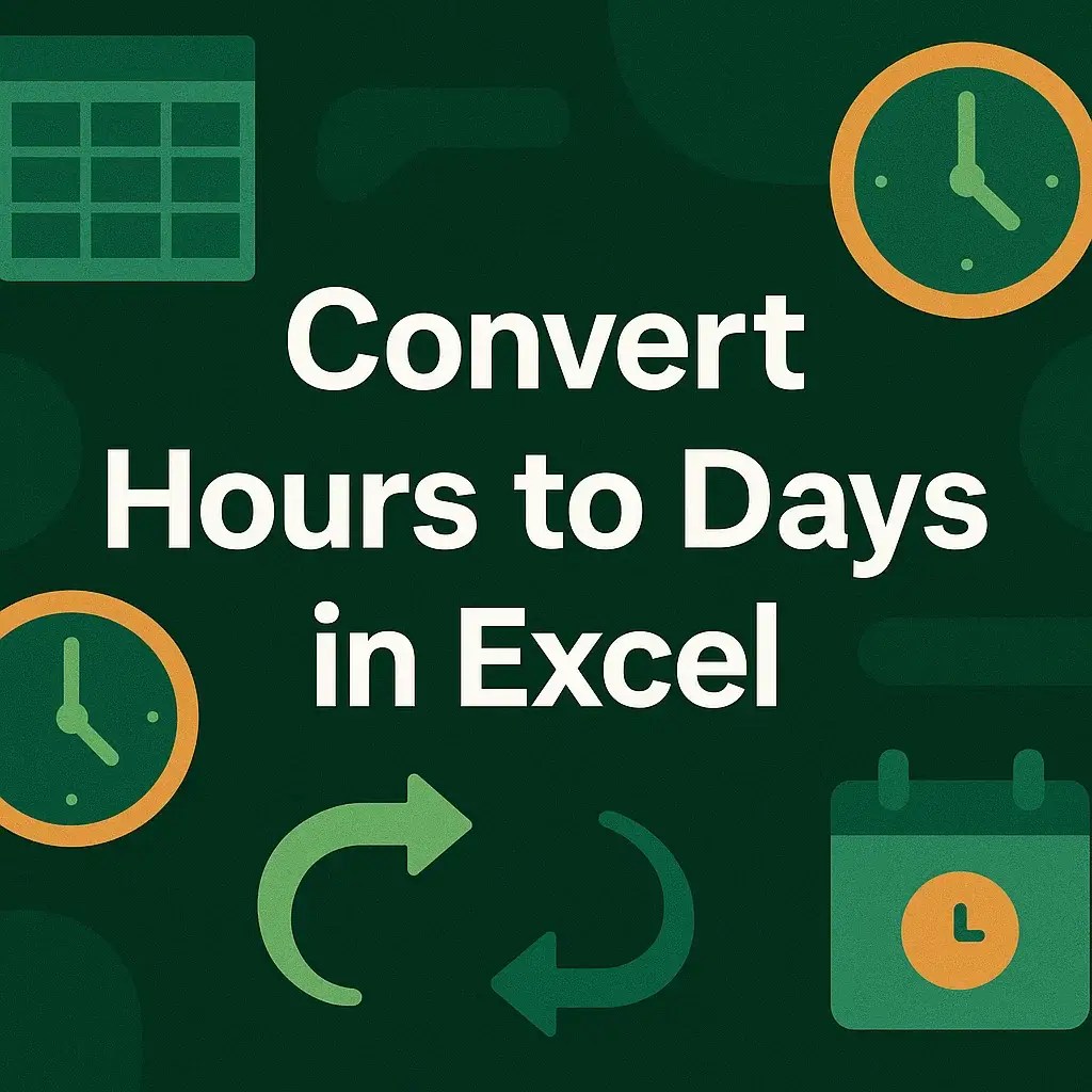 How to convert hours to days in excel (4 simple ways)