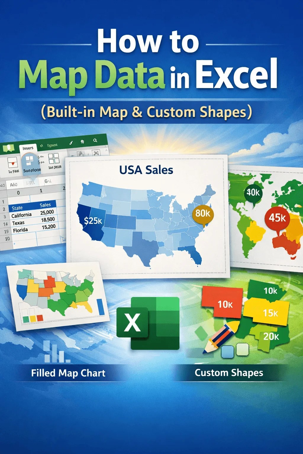 How To Map Data In Excel With Built In Map Custom Shapes Excel Featured Image How To Map Data In Excel 1.webp