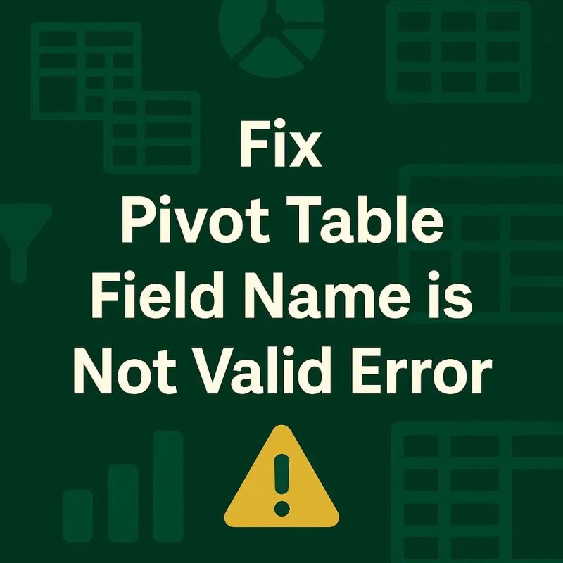 Excel How To Fix Pivot Table Name Field Is Not Valid - City Background Collection - 8K Quality