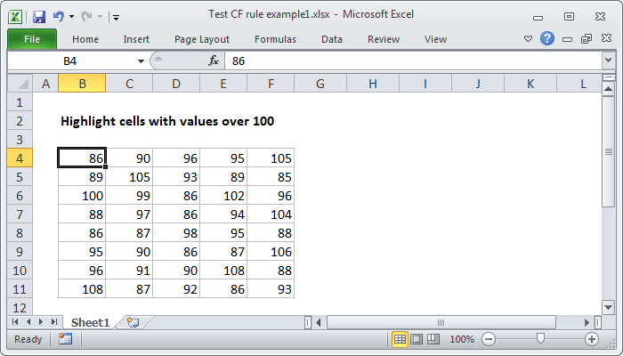 Test conditional formatting with dummy formulas (1) Test conditional formatting with dummy formulas (1)