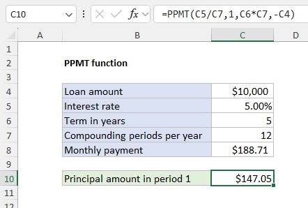 Excel Ppmt Function Complete Guide To Principal Payment Calculations Codelucky - Abstract Textures - Creative Retina Collection