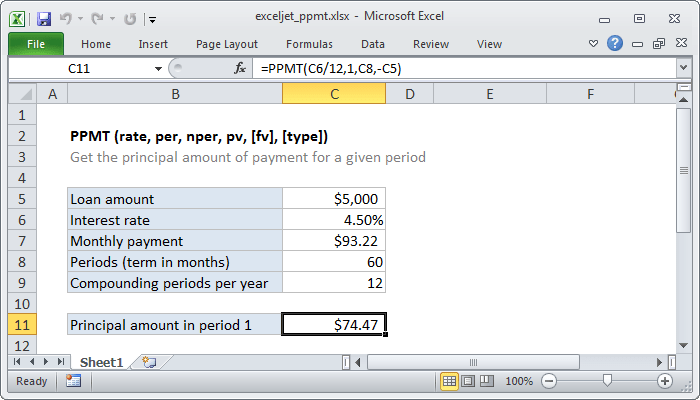 Sign up for our newsletter. How To Use The Excel Ppmt Function Exceljet