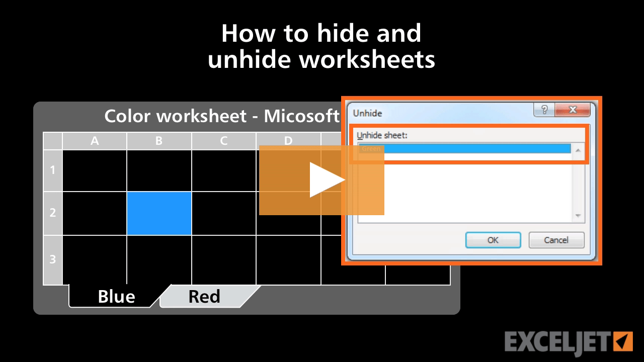 excel tutorial how to hide and unhide worksheets