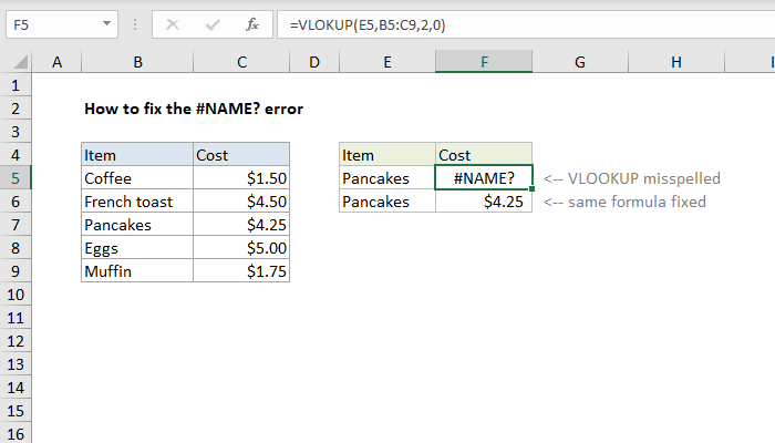Display the excel options dialog box. Excel Formula How To Fix The Name Error Exceljet