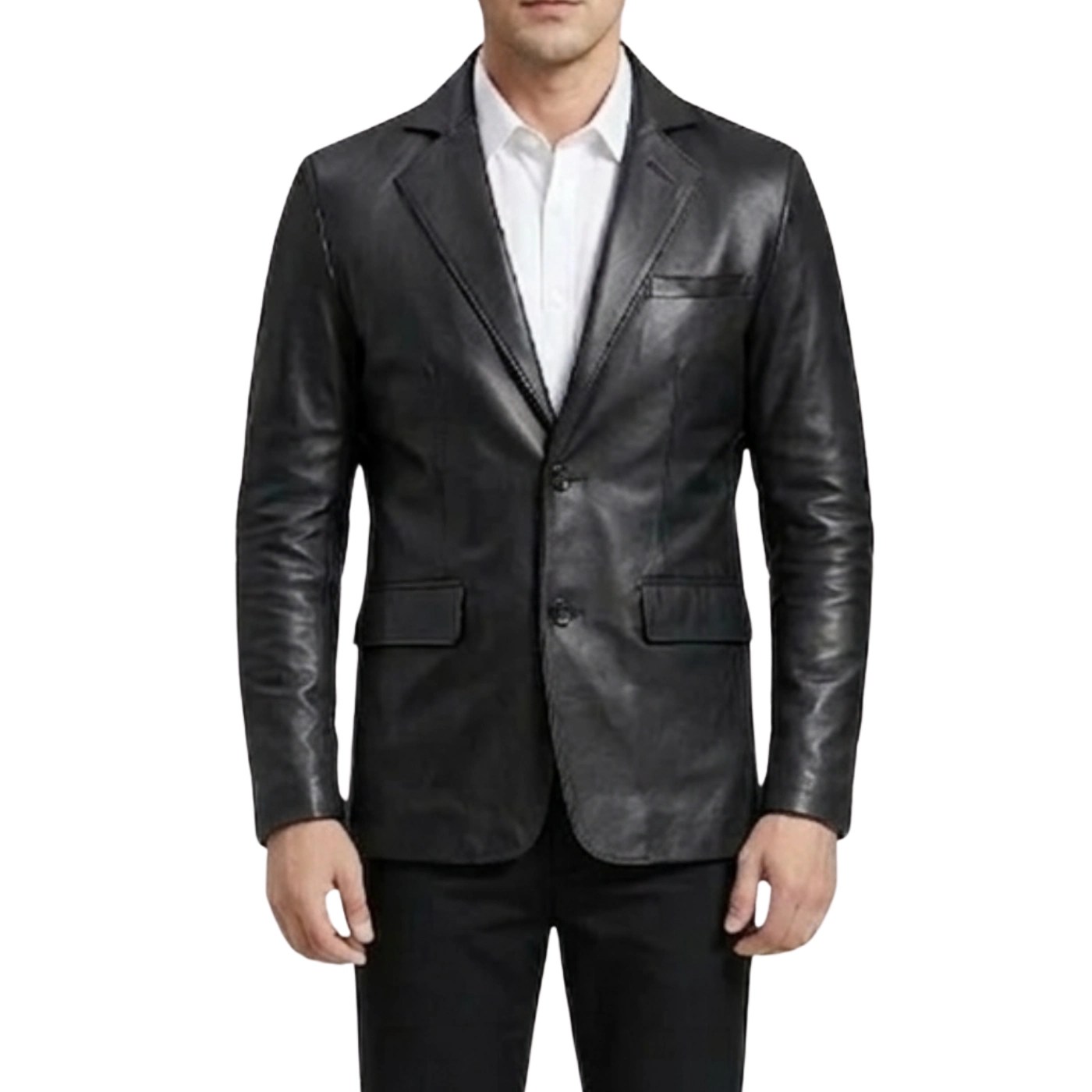 mens-black-sheepskin-blazer