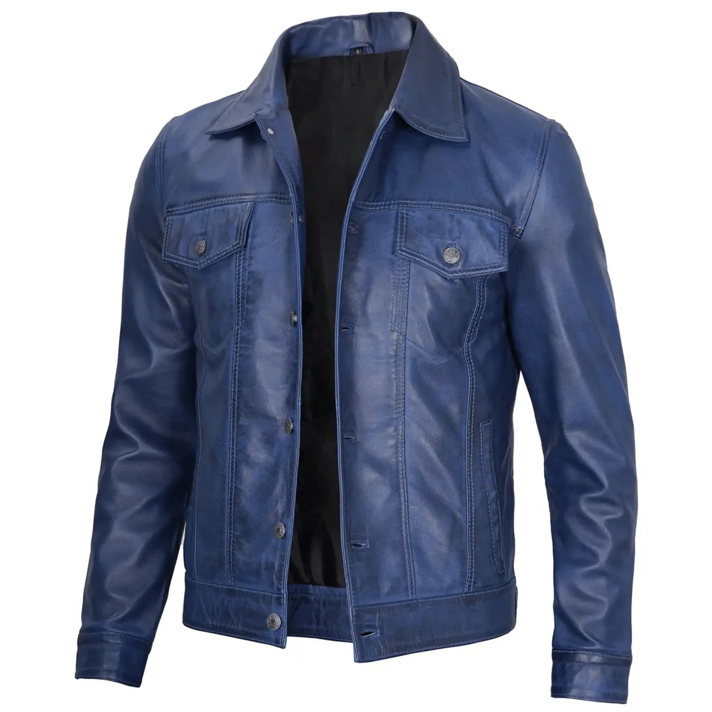 Trucker leather Jacket
