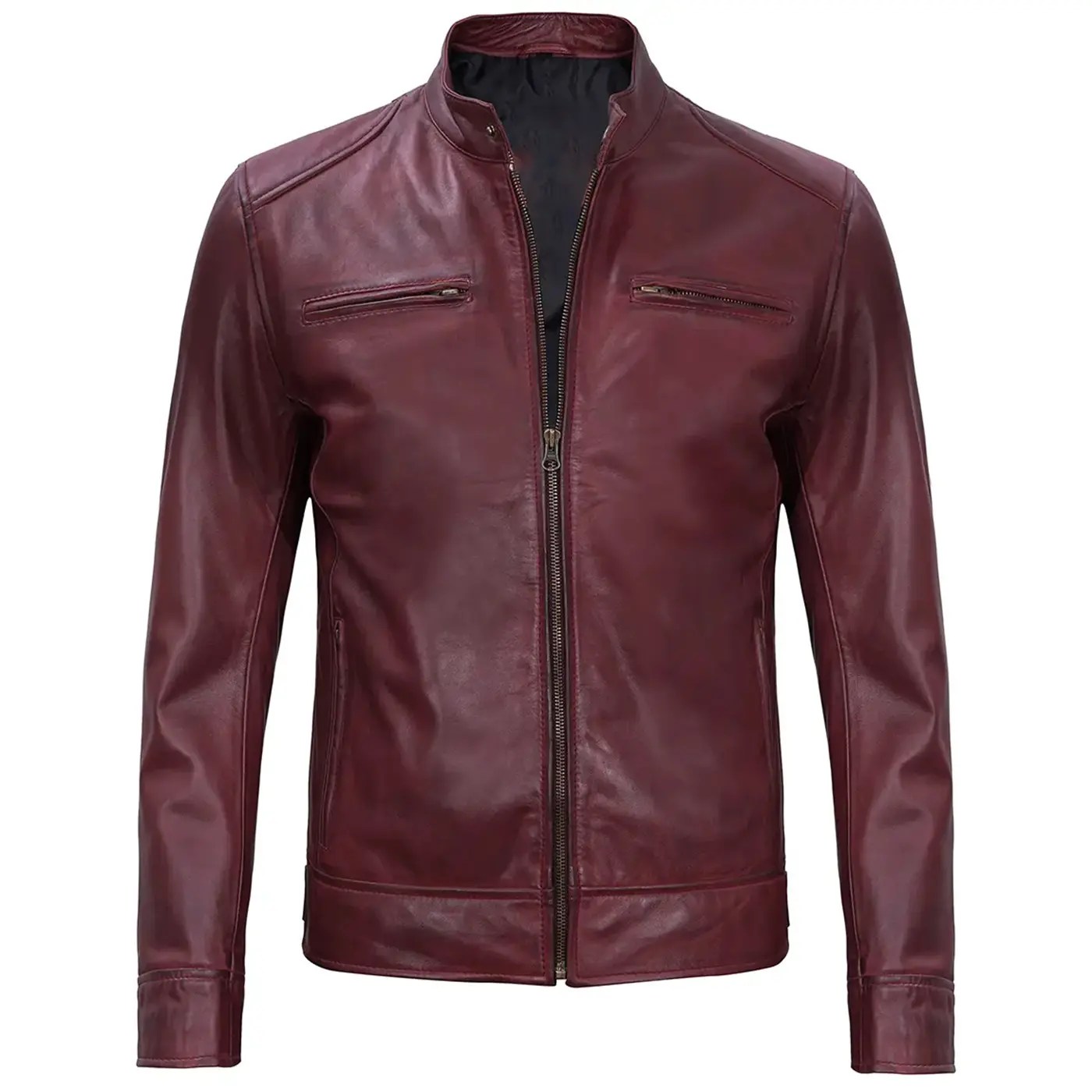 mens-burgundy-cafe-racer-biker-leather-jacket