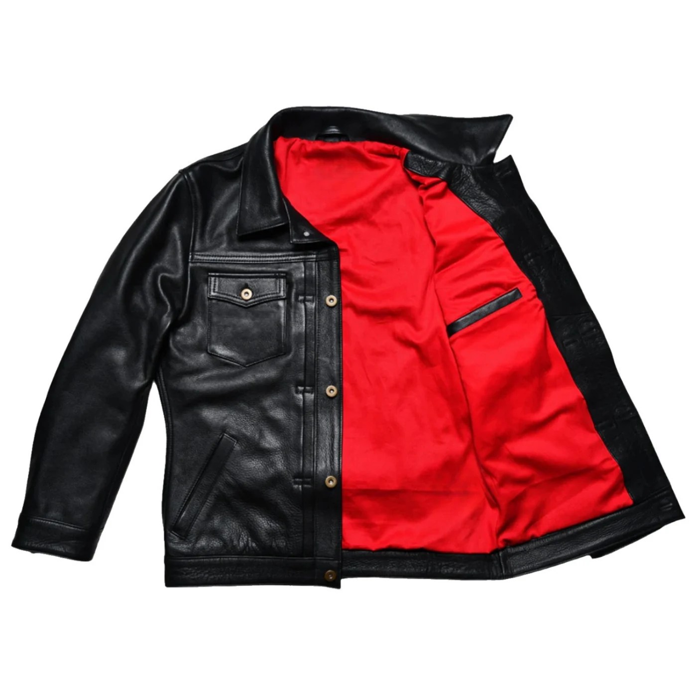 mens-black-steer-hide-jacket