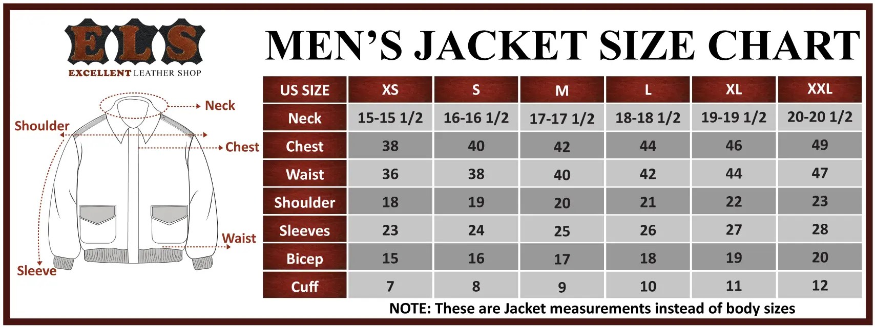 Mens Size Chart – Find Your Perfect Fit Today