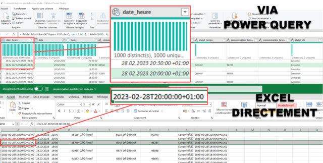 Power Query - Différences traitement dates avec Excel