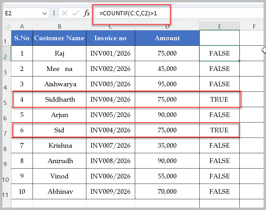 Clean Messy Excel Data - Find Duplicate Data With AI excel example