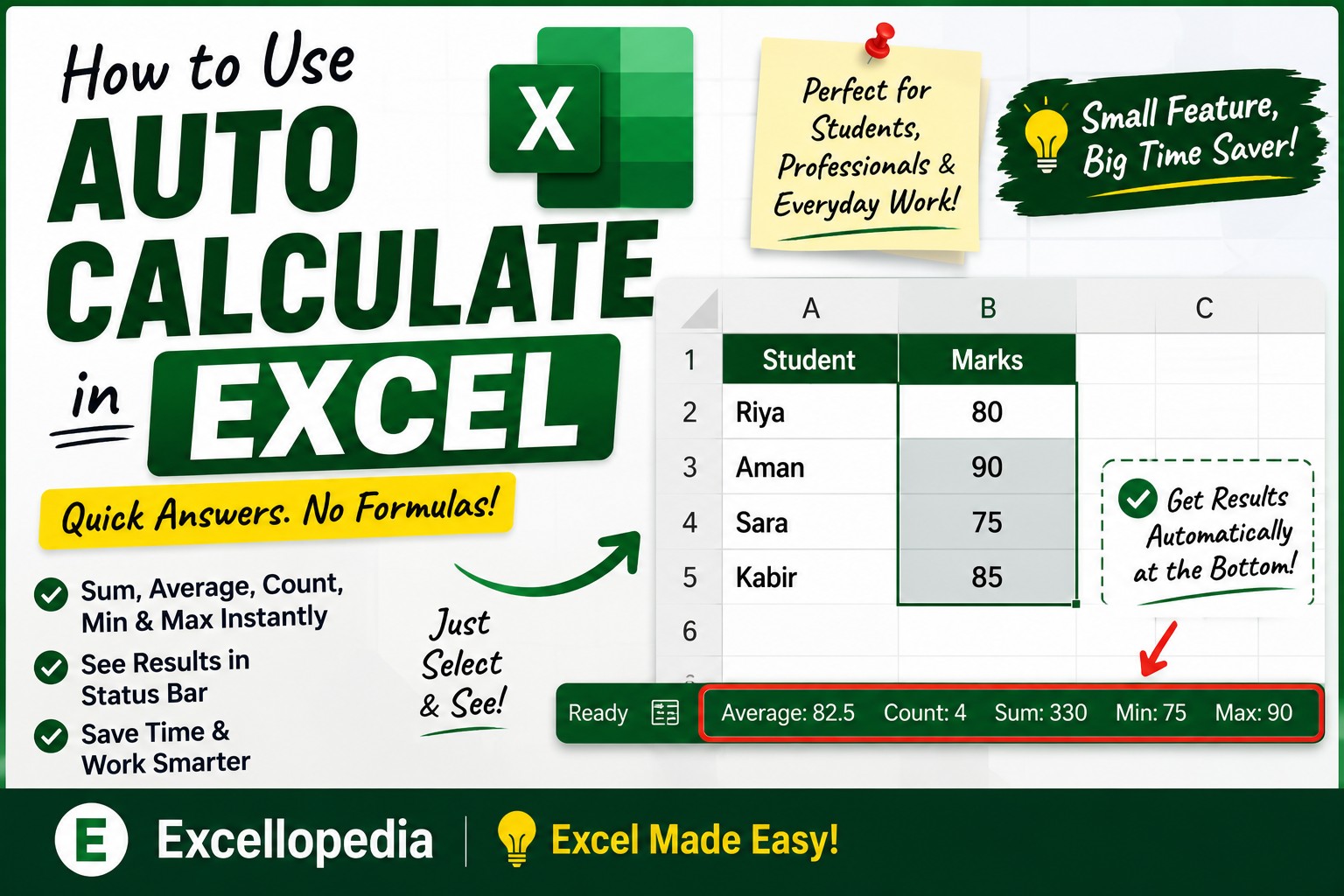 Auto Calculate in Excel
