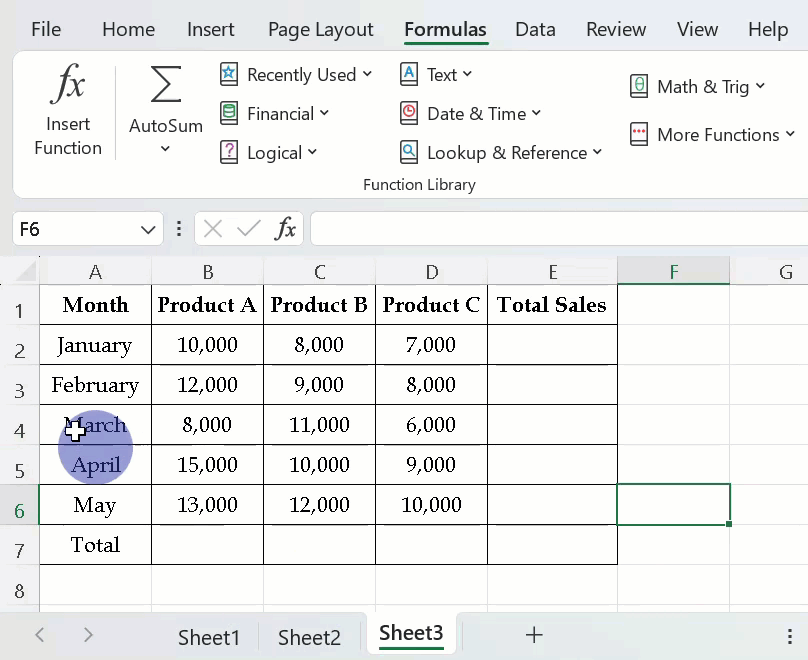 How to Use AutoSum in Excel