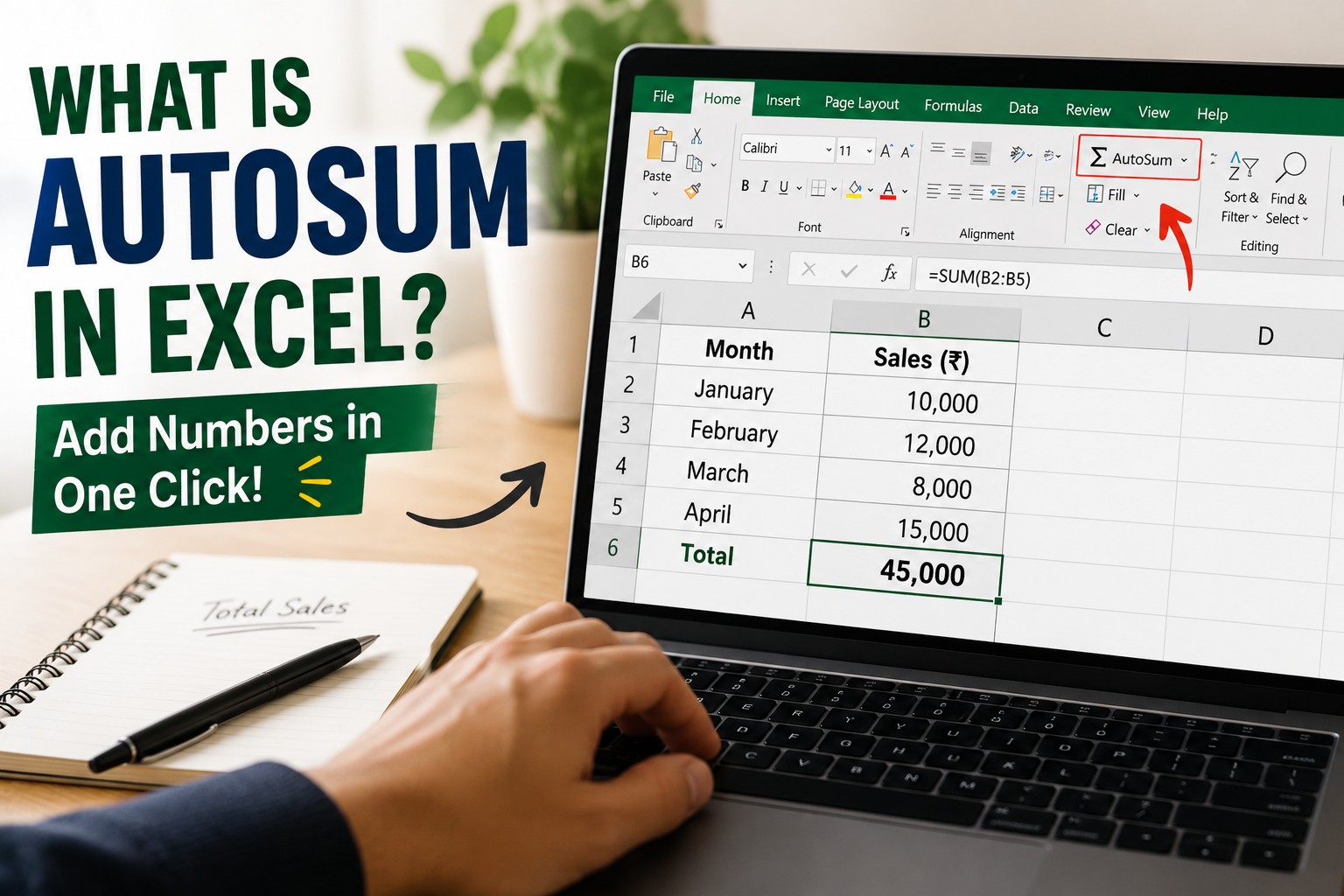AutoSum in Excel