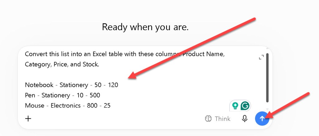 Convert Text to Structured Excel Data Using AI