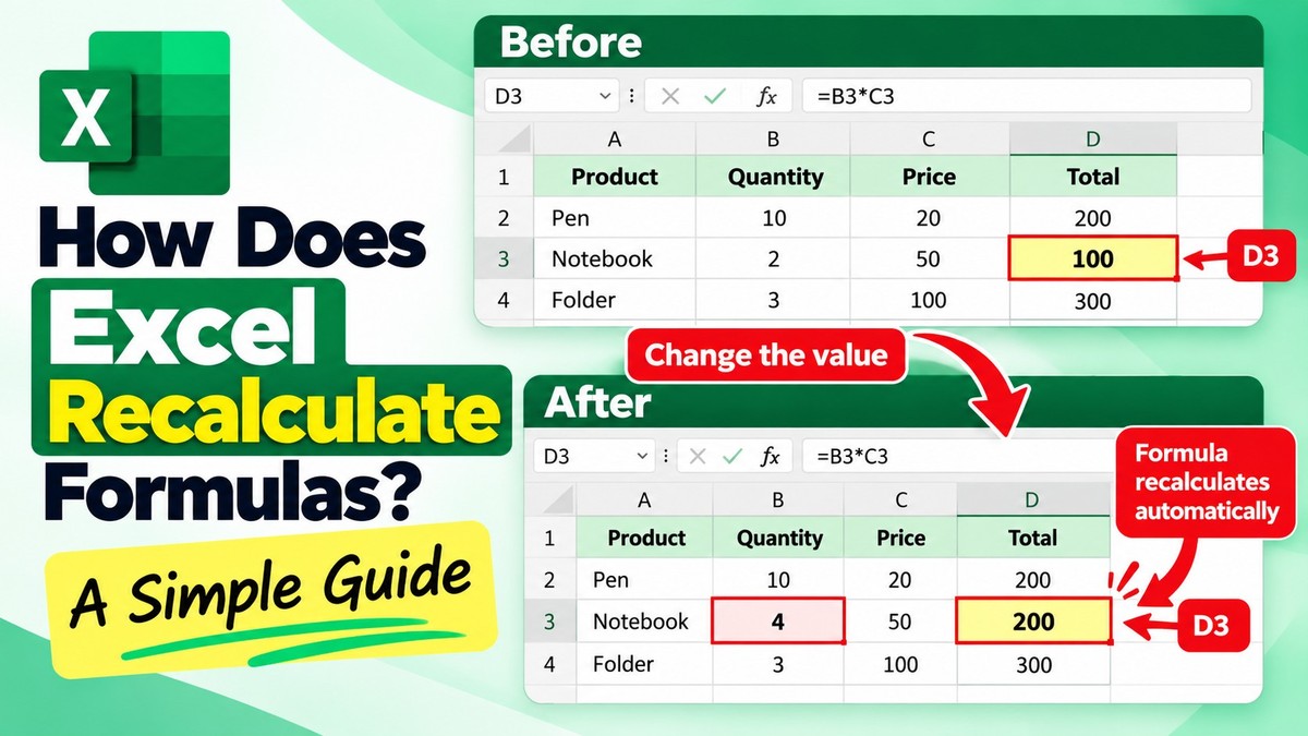 How Does Excel Recalculate Formulas A Simple Guide