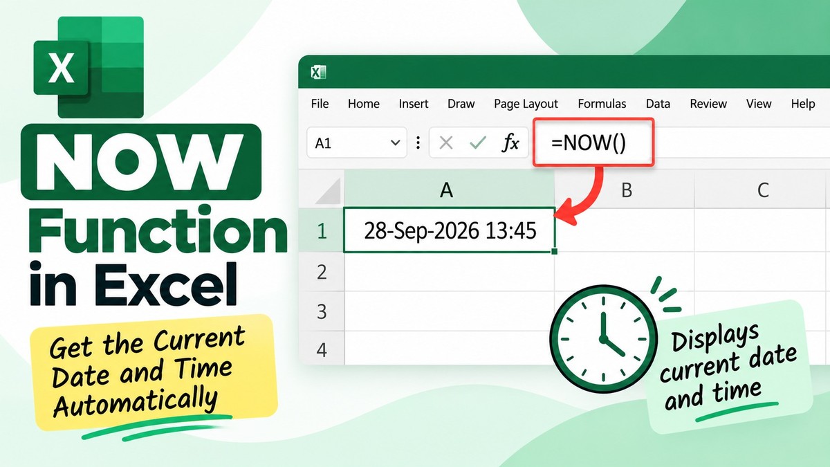 Now function in Excel full guide