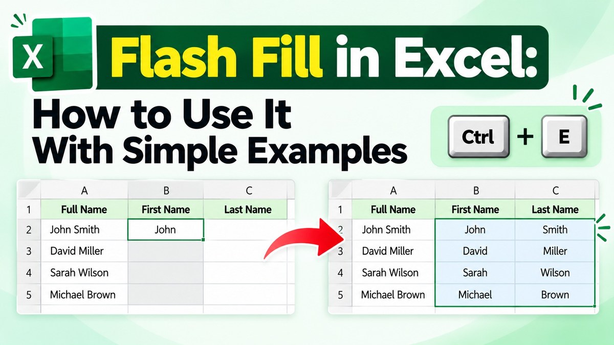 Flash Fill in Excel