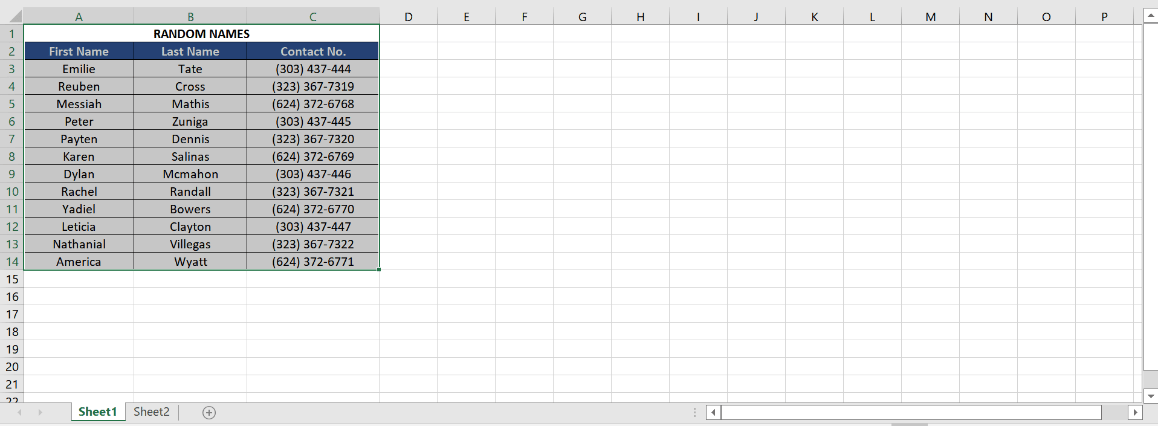 How to center a worksheet horizontally in excel?