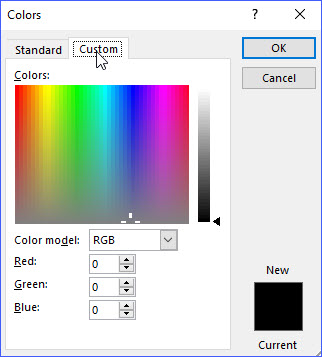 How to change worksheet tab color