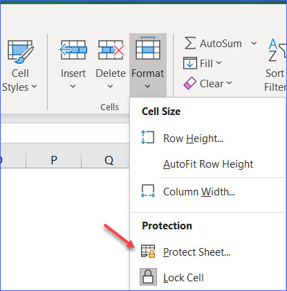 How to protect a worksheet
