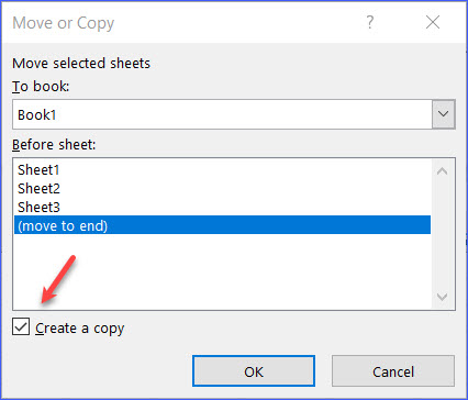 How to copy a worksheet within the workbook