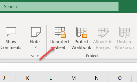 How to unprotect a worksheet with password