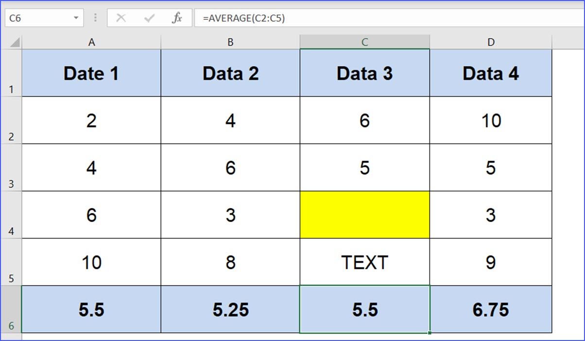 To find the mean in excel, you start by typing the syntax =average or select average from the formula dropdown menu. How To Use Average Function In Excel Excelnotes