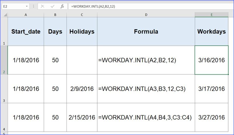 How To Use Workday Intl Function Excelnotes - Mountain Art Collection - 4K Quality