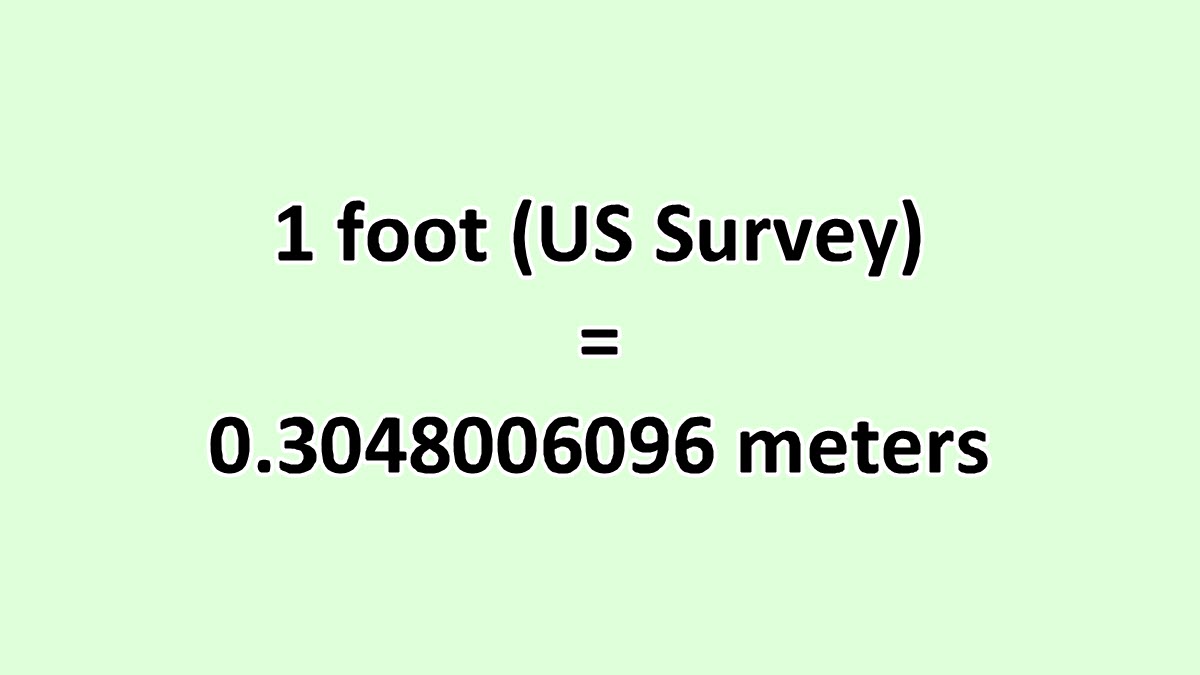 Convert foot (us) to meter