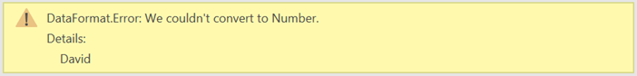DataFormat.Error Message