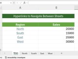 Creating Hyperlinks To Navigate Between Sheets In Excel Excel Road Map