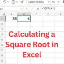 calculating a square root in excel