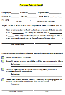55 Return To Work Letters Work Release Form 2020 Excelshe