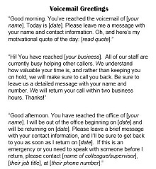 32 Phone Message Templates Voicemail Greetings Excelshe