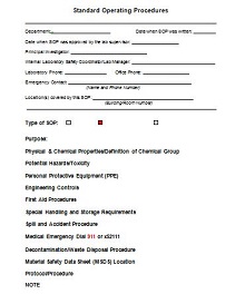 45 Standard Operating Procedure Sop Templates Pdf Doc Excelshe