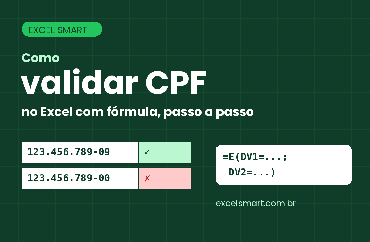 Capa do artigo Como validar CPF no Excel do blog Excel Smart