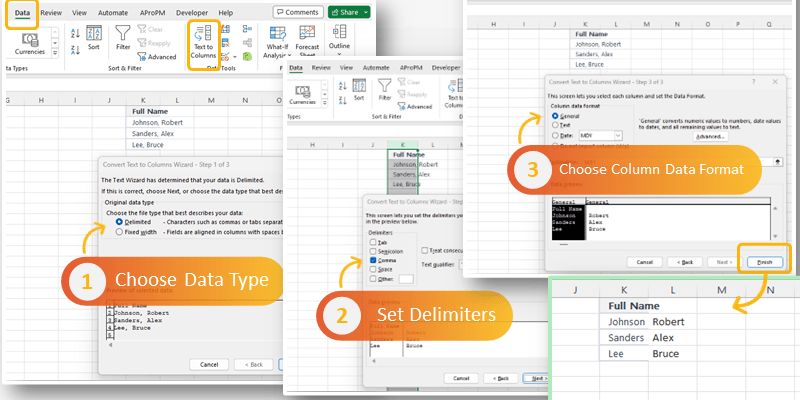 How To Split Text Data Of A Cell To Column In Excel Exceldatapro - Gradient Illustrations - Elegant High Resolution Collection