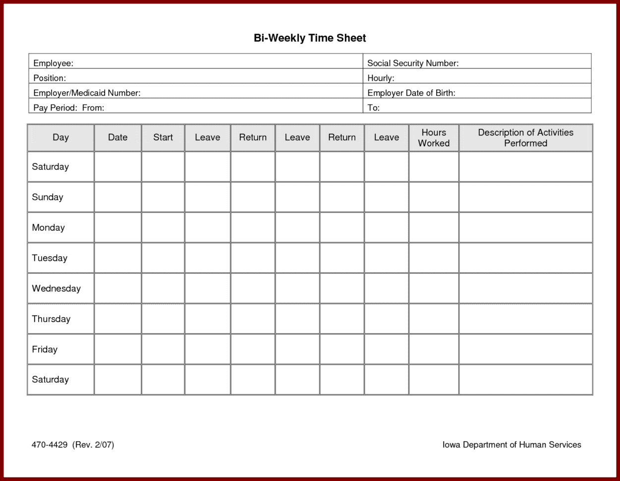 weekly timesheet template excel free download time