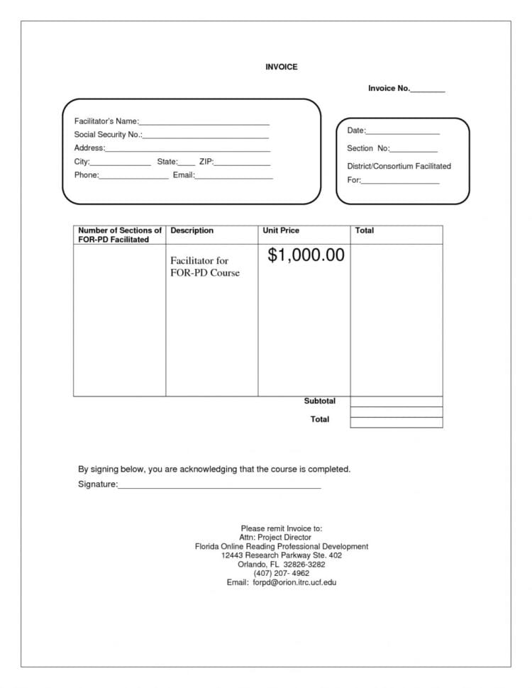 invoice template excel excelxocom