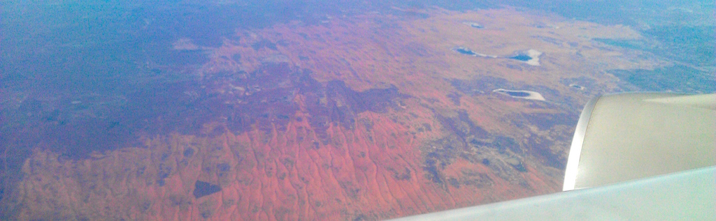 Flying over Australia
