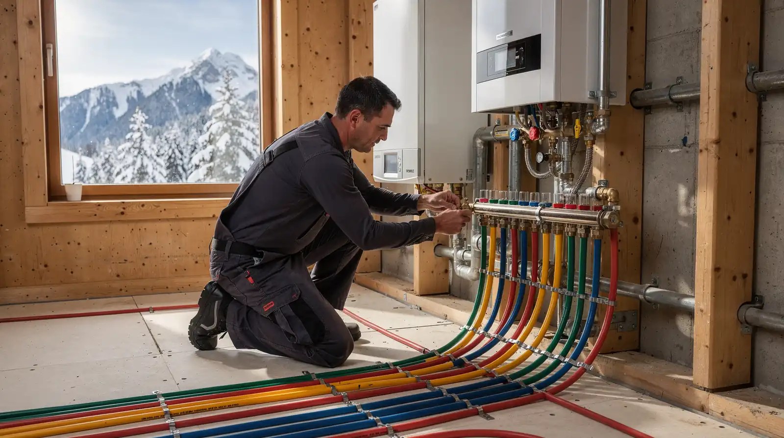 PEX-a oxygen barrier tubing is the standard for hydronic radiant floor heating because it prevents