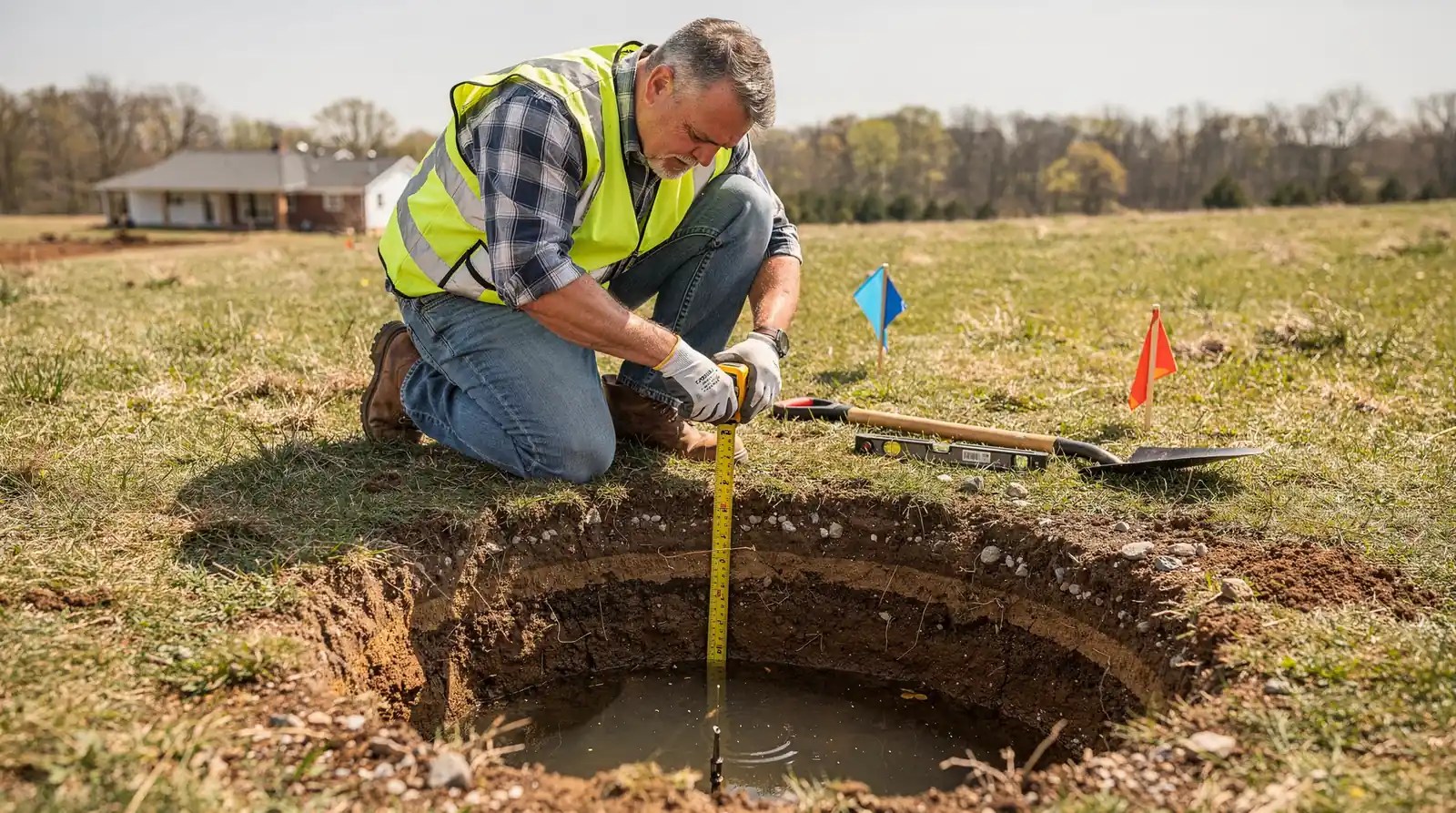 Before purchasing land in Western North Carolina, buyers should evaluate septic suitability through a perc