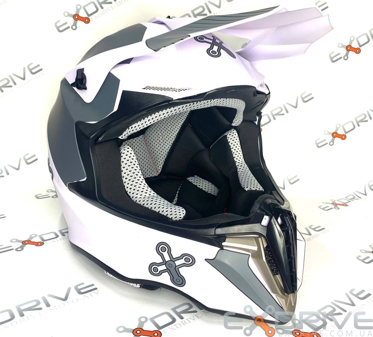 Шлем кроссовый EX-806 AMOQ White - Магазин мототехники Exdrive